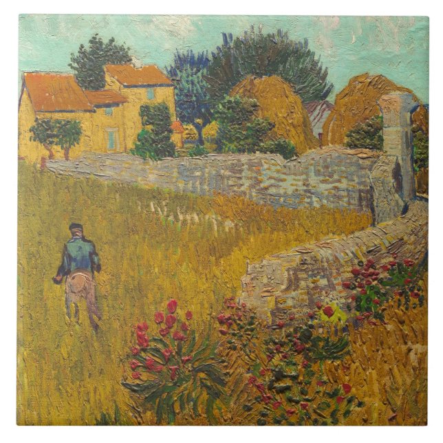 Carreau Ferme de Vincent van Gogh | en Provence, 1888 (Devant)