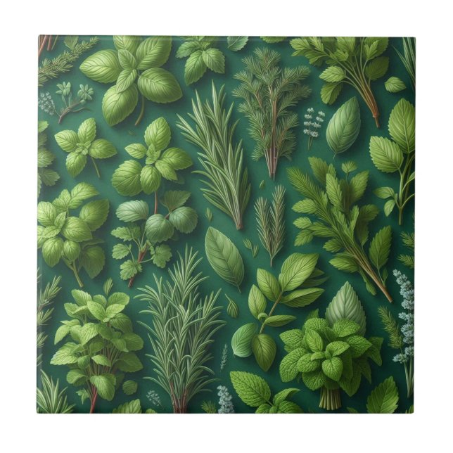 Carreau Ferme d'herbes rustiques Décoration de cuisine en  (Devant)