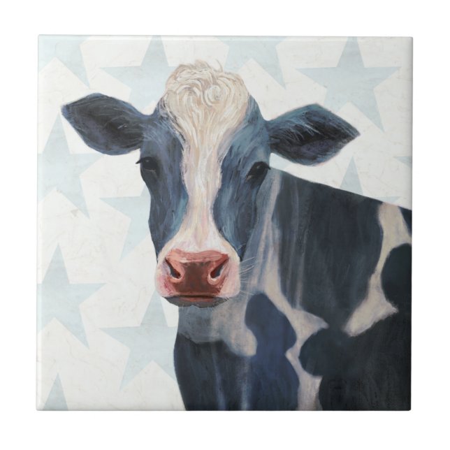 Carreau Ferme patriotique - Vache (Devant)
