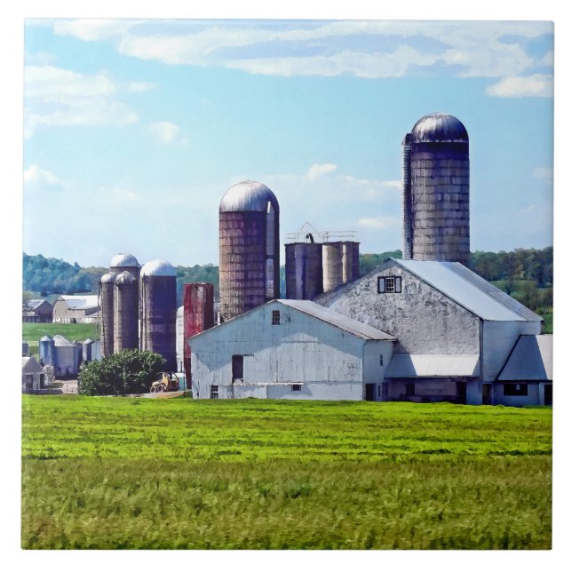 Carreau Ferme Pennsylvanie avec Silos (Devant)