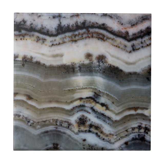Carreau Fermer une dentelle argentée Onyx (Devant)