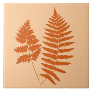 Carreau Ferne des bois, Pastel et Mandarin Orange