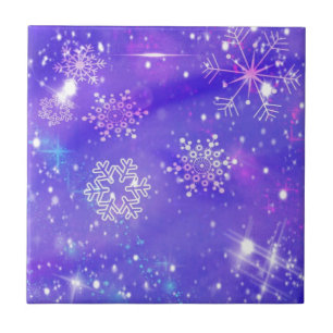 Carreau Festive Violet Fête Fête Fête de Noël