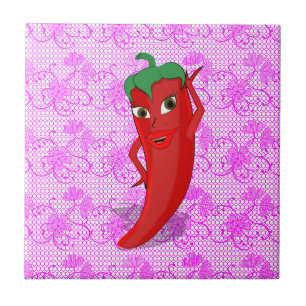 Carreau Fête des mariées Fiesta Avec Rouge Hot Pepper Diva