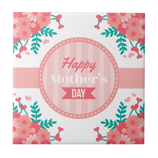 Carreau fête des mères florale (Devant)