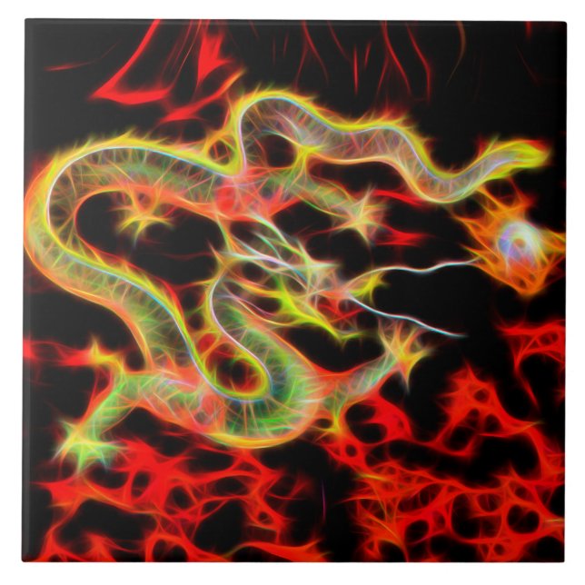 Carreau Feu de serpent de dragon sur Lucky Energy (Devant)