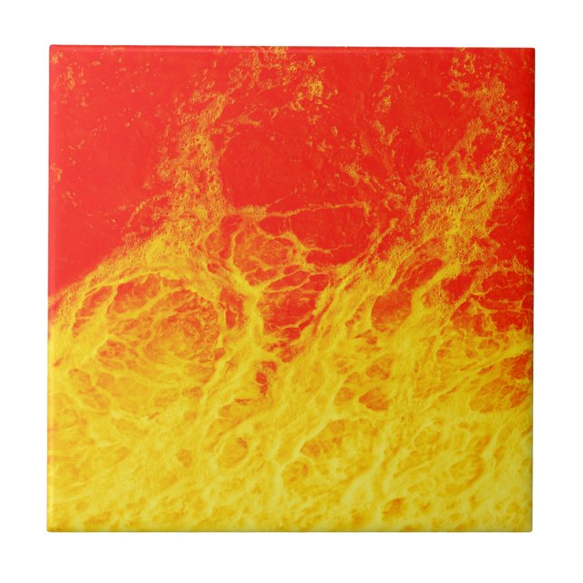 Carreau Feu rouge et jaune brûlant (Devant)