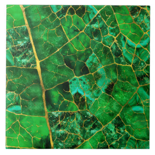 Carreau Feuille de marbre vert