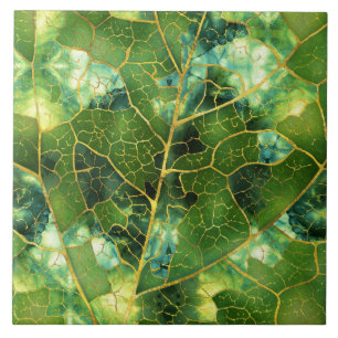 Carreau Feuille de marbre vert