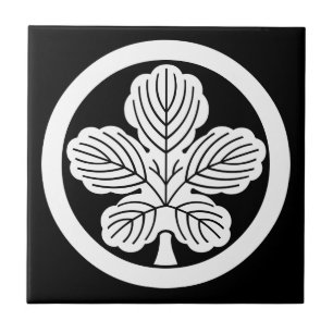 Carreau Feuille de mûre de papier en cercle