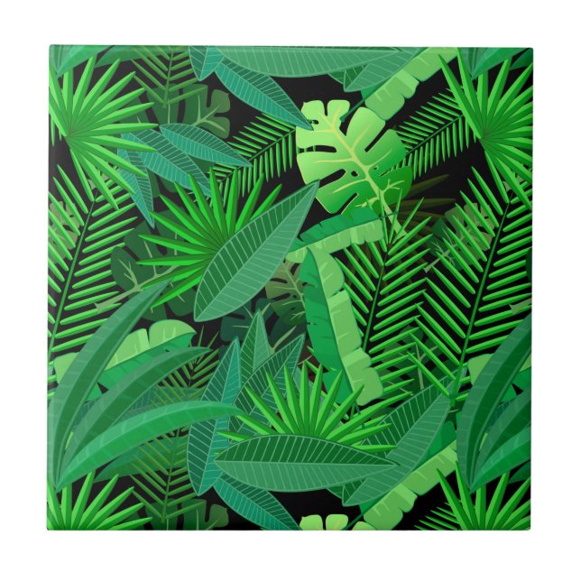 Carreau Feuille de palmiers tropicaux (Devant)