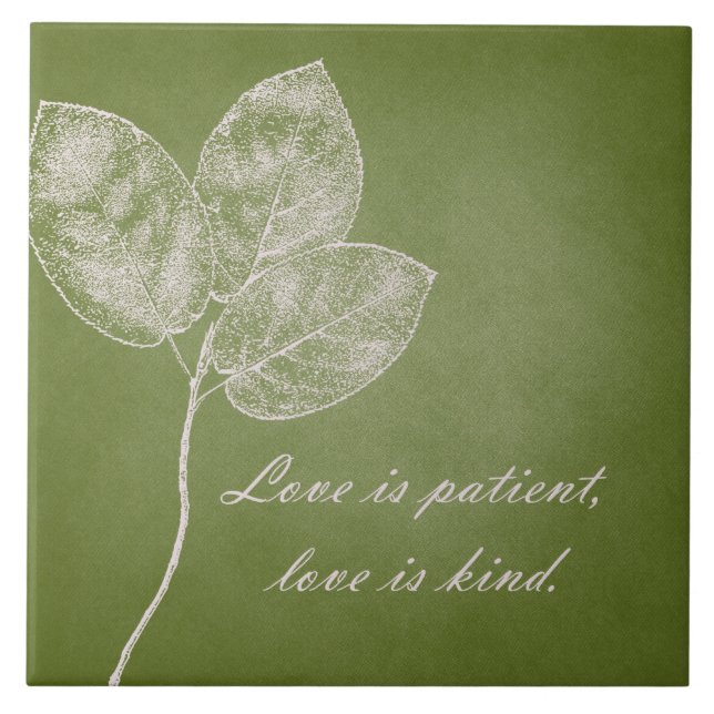 Carreau Feuille grunge vert (Devant)