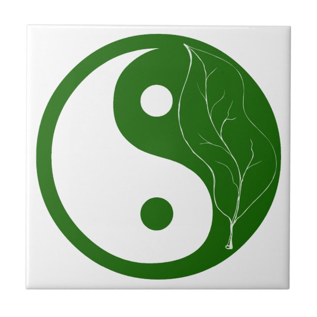 Carreau Feuille verte de la nature Carrelage Yin Yang (Devant)