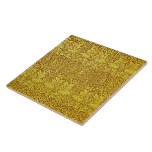 Carreau Feuille Woodland Gold Rabbit William Morris Motif