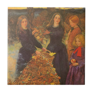 Carreau Feuilles d'automne de Sir John Everett Millais