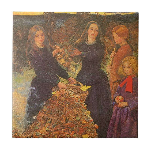 Carreau Feuilles d'automne par Sir John Everett Millais (Devant)
