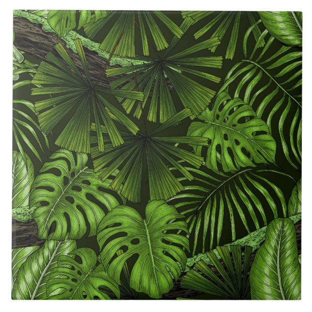 Carreau Feuilles de la jungle (Devant)