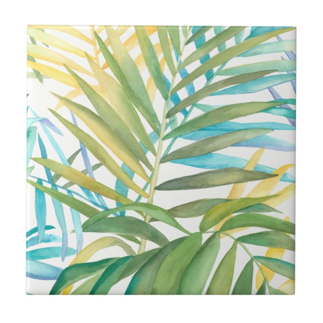 Carreau Feuilles de palmiers tropicaux (Devant)
