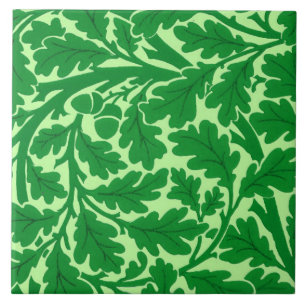 Carreau Feuilles de William Morris Oak, Emerald Green