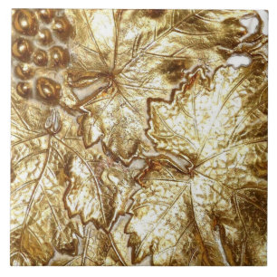 CARREAU FEUILLES GOLDEN GRAPE
