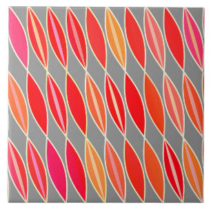 Carreau Feuilles modernes du milieu du siècle, Coral Oran