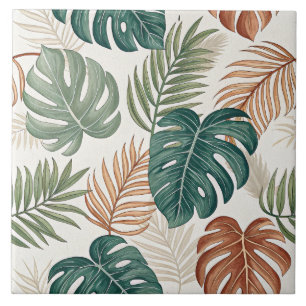 Carreau Feuilles Tropicales Bohème