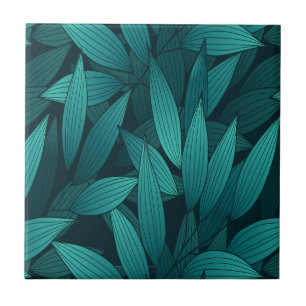 Carreau Feuilles tropicales dégradées