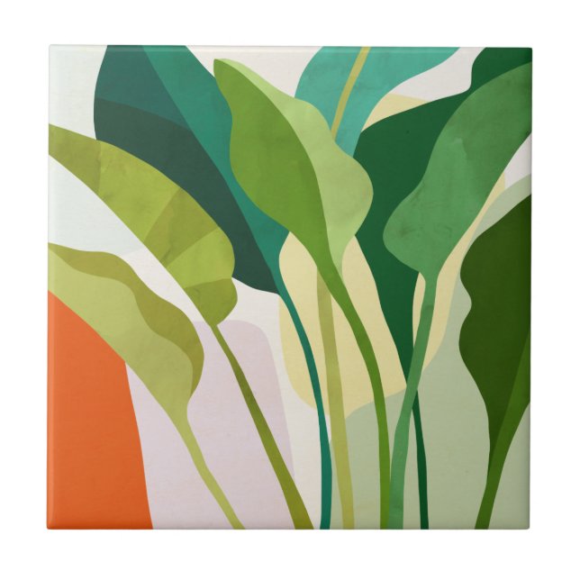 Carreau Feuilles tropicaux (Devant)