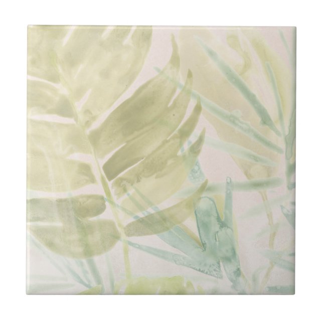 Carreau Feuilles tropicaux muets (Devant)