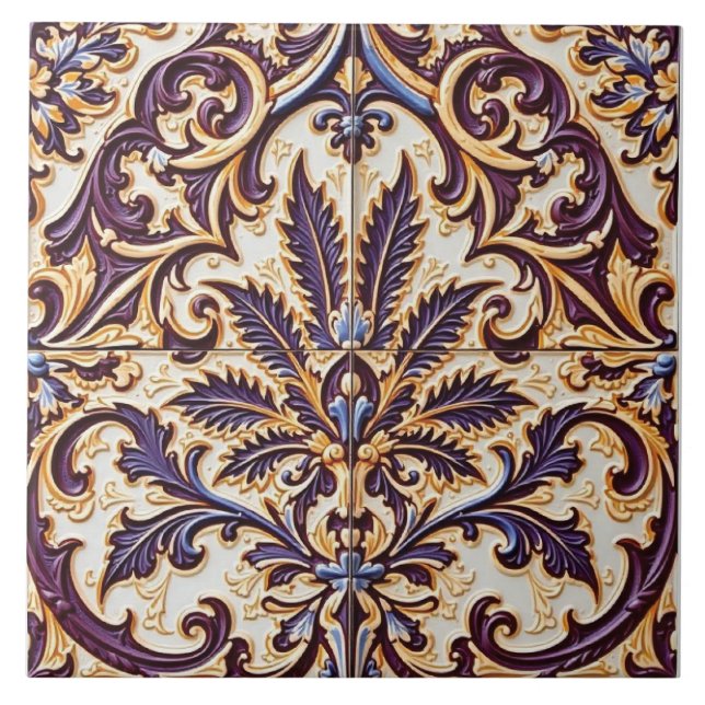 Carreau Filigree floral (Devant)