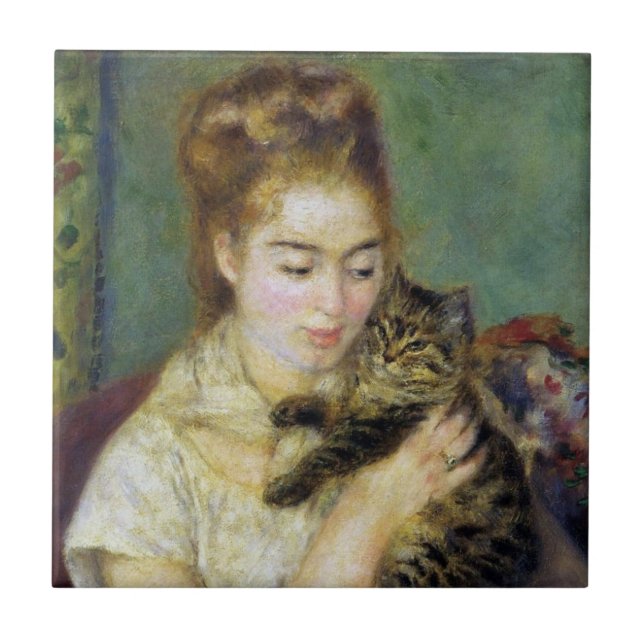 Carreau Fille avec chat de Renoir (Devant)