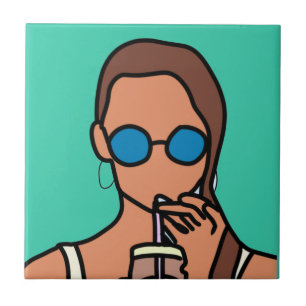 Carreau Fille bubble thé ado moderne