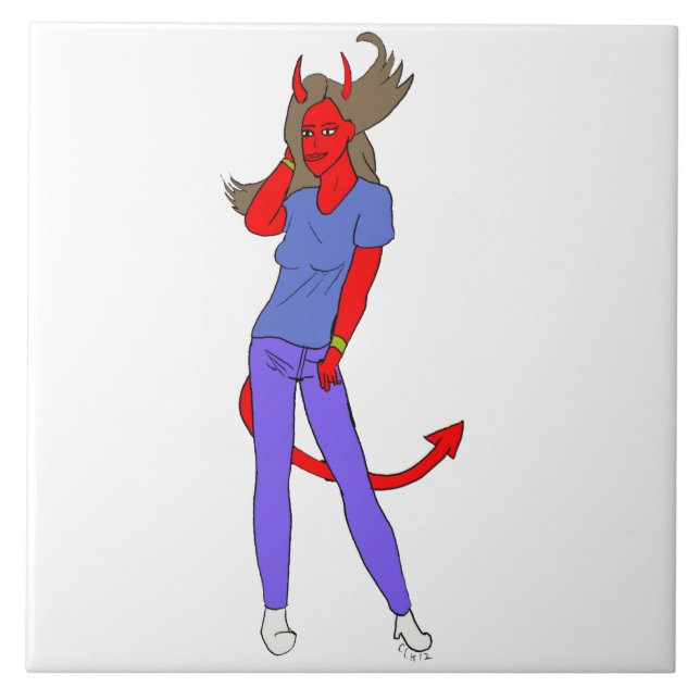 Carreau fille diable (Devant)