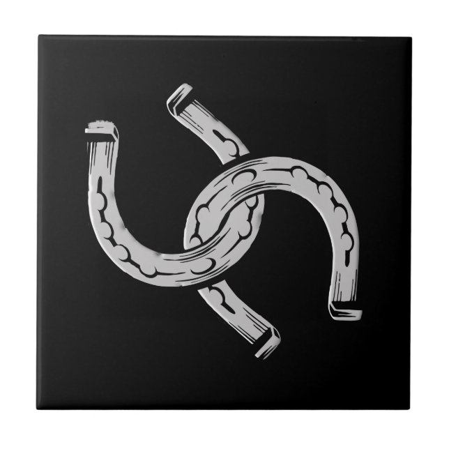 Carreau Fils de cheval en noir (Devant)