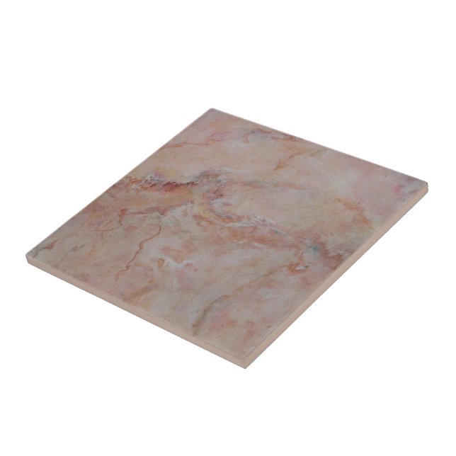 Carreau Finition en pierre de marbre rayé rose (Côté)