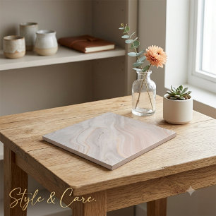 Carreau Finition marbre rose foncé carré décoratif de 6"