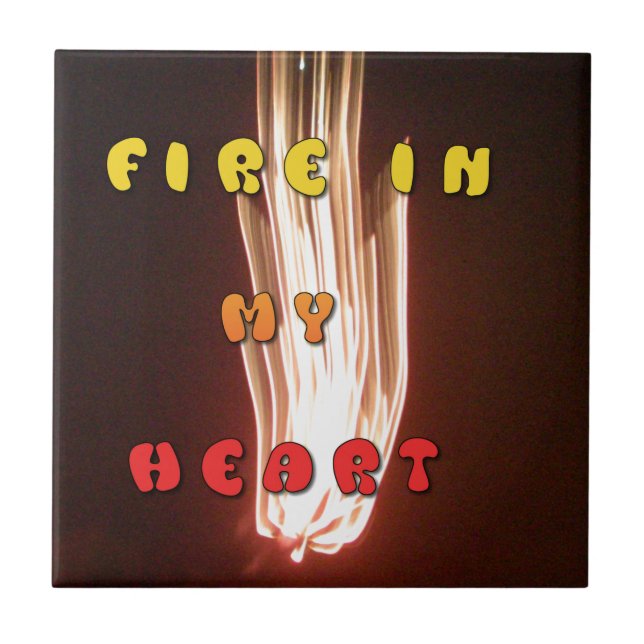 Carreau Fire in My Heart Art Print (Devant)