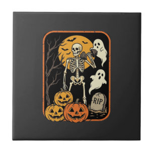 Carreau Fitness Halloween squelette fantôme citrouille Wor