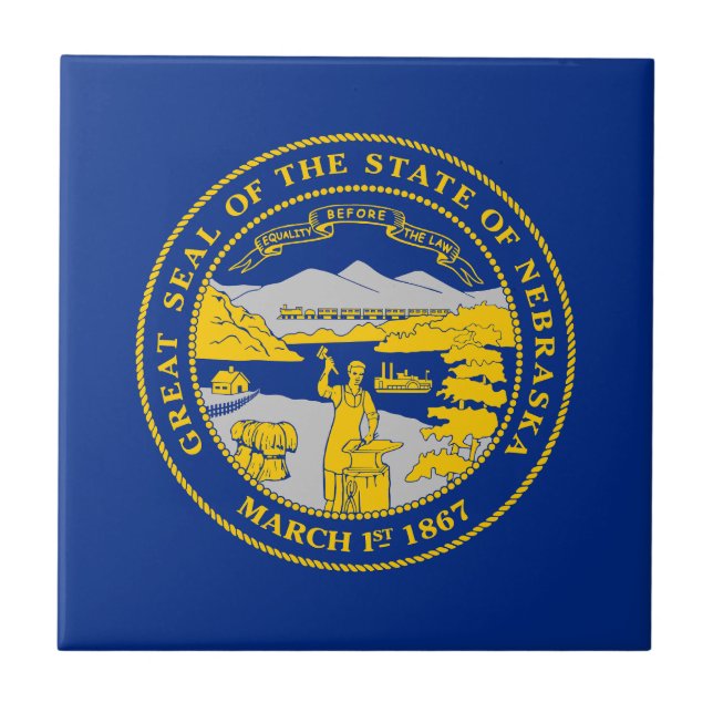 Carreau Flag du Nebraska (Devant)