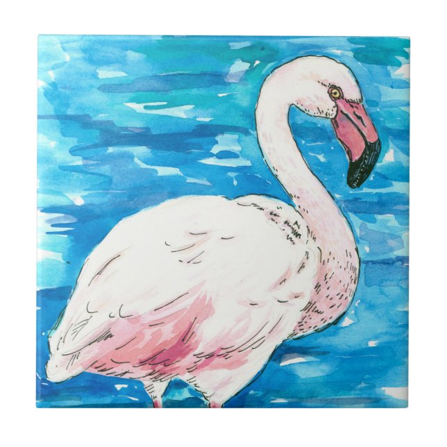 Carreau flamant rose (Devant)