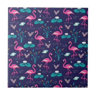 Carreau Flamant rose mignon Motif sans couture