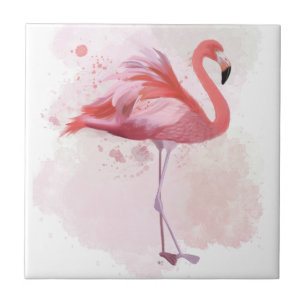 Carreau Flamant rose pelucheux