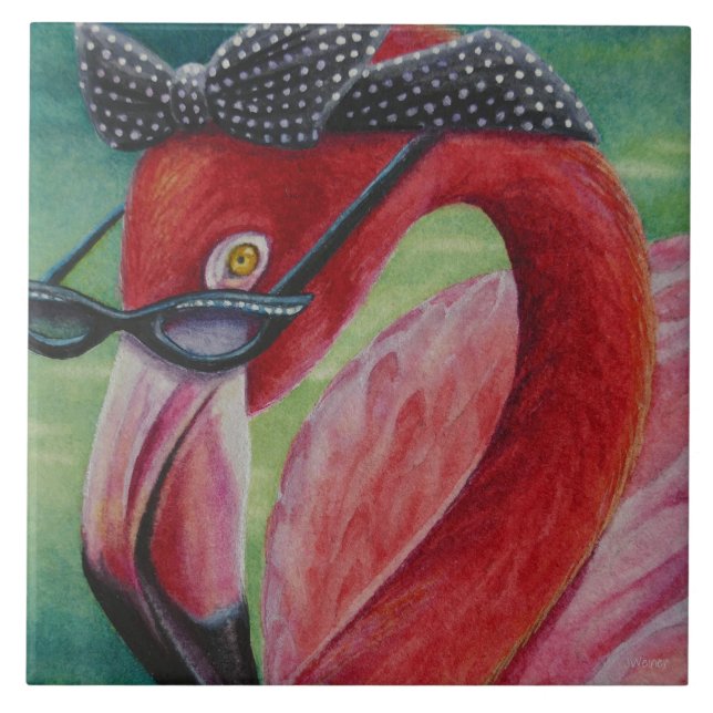 Carreau Flamant rose rose glamour (Devant)