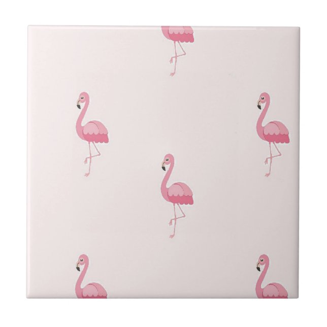 Carreau Flamingo à pied rose mou (Devant)