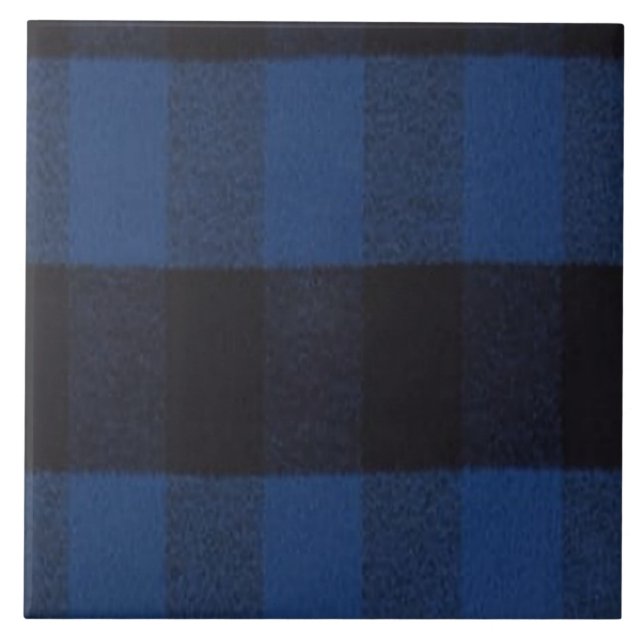Carreau Flannel Buffalo Plaid Blue lumberjack texture (Devant)