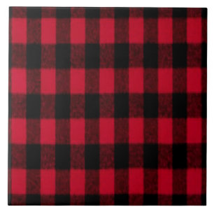 Carreau Flannel Buffalo Plaid Rouge lombard texture