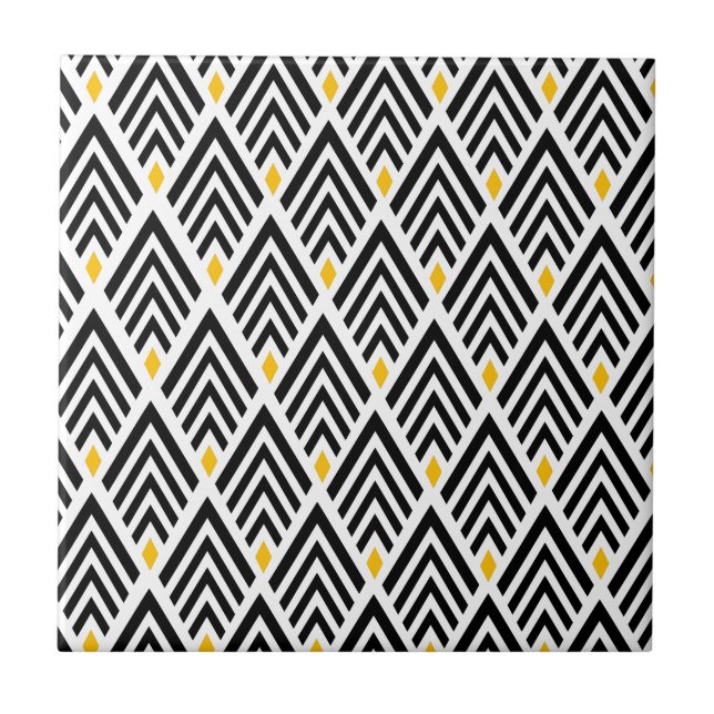 Carreau flèches d'art déco des années 1920 avec l'accent (Devant)