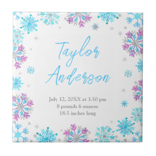 Carreau Flèches de neige violettes et bleues Statistiques 