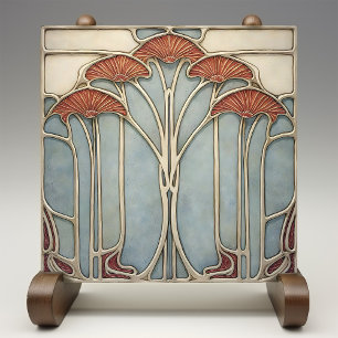 Carreau Fleur Art Nouveau