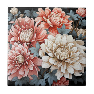 Carreau Fleur de chrysanthème